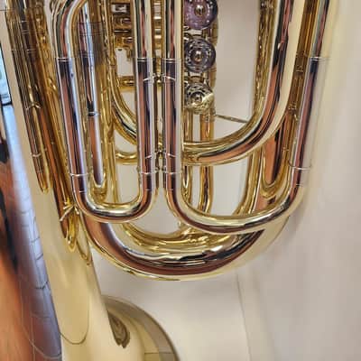 New Alexander 163 CC Tuba, Key of C, Yellow Brass, 5 valves, Lacquered, with Garland image 15