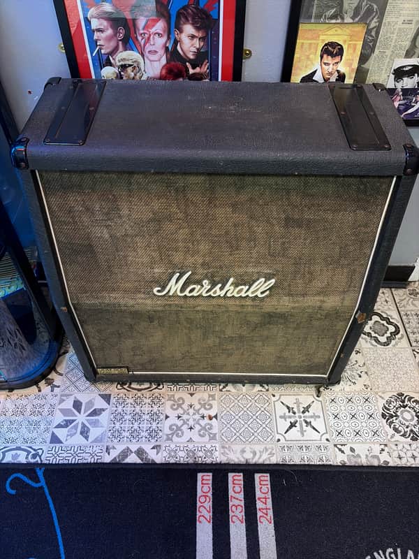 Marshall JCM 800 Lead Series Model 1960A 4x12" Angled Guitar Speaker Cabinet 1981 - 1990 - Black image 1