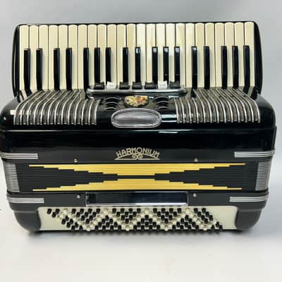 Black Harmonium Piano Accordion LMH 41 120 Made in Italy image 2