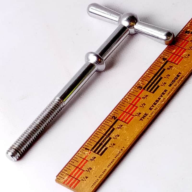Ludwig 3" 60s Timpani Tension Rod T Tensioner Thumb-Key Drum Handle 5/16"-18 USA image 1