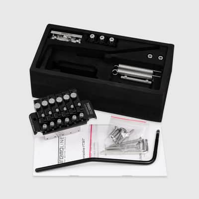 Tremoline FT36T-R2-BS Stainless Steel double locking tremolo + R2 (41.4mm) Locking Nut, Black image 2