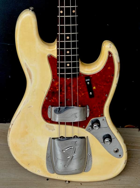Fender Jazz Bass  1960 - ultra rare & original Stack Knob in an Olympic White Custom Color ! image 1