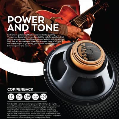 Celestion Neo 250 Copperback 12" 8ohm 250W Neodymium Magnet Guitar Speaker 100dB 55Hz image 1
