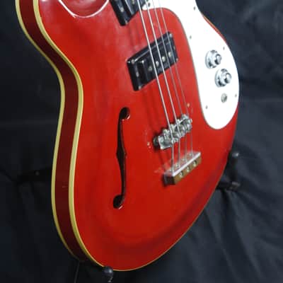 1967 MOSRITE COMBO BASS Very Rare USA Made Hollow-body Bass Excellent Condition! image 3