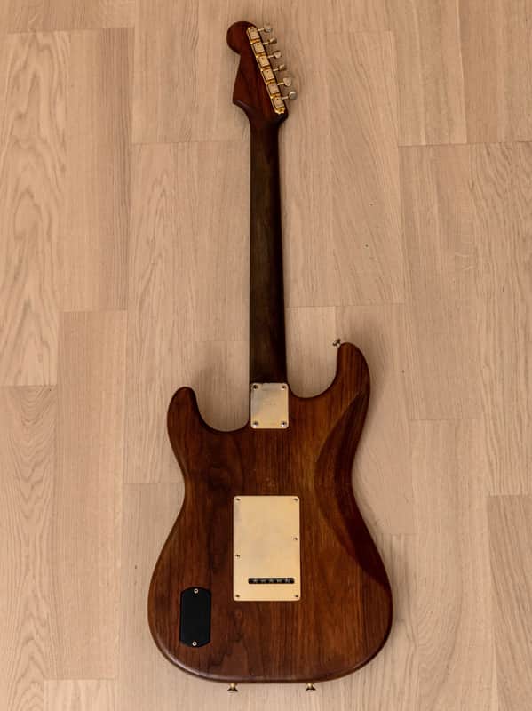 1980s Moon Custom Guitars S-Style Walnut & Ebony Superstrat w