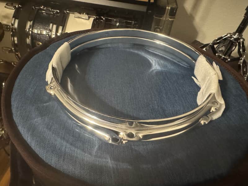 EKG 2.3 ml triple flanged 6 hole hoops for 10” tom 2025 - Chrome image 1