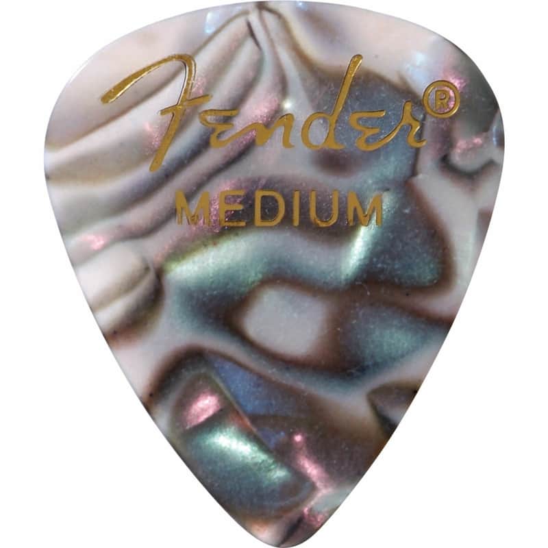 Fender 351 Shape Premier Celluloid Guitar Picks, Medium, Abalone, 12-Pack image 1