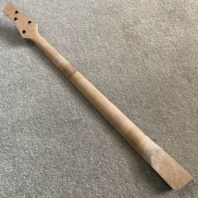 Maple Wood 4 String Bass Neck, 24 Frets Rosewood Fingerboard image 3