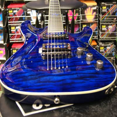 Schecter Diamond Series C-1 Exotic Star in blue (Made in Korea) S/H image 15