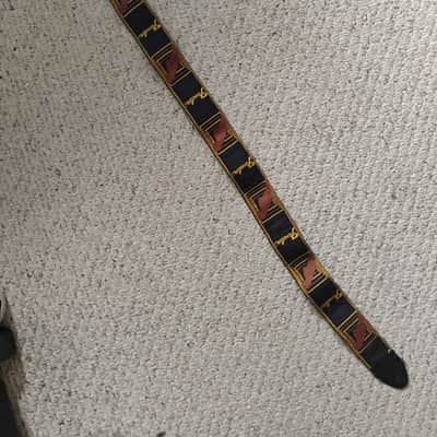 1960s Vintage Original Fender Guitar Strap, Metal Buckle Straight logo (horizontal) Stratocaster Telecaster good condition image 1