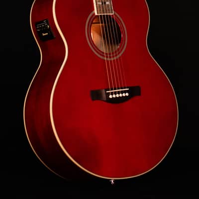 Ibanez AJ70M1E Artwood Series A/E Acoustic Guitar, Wine Red image 4