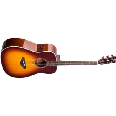 Yamaha FG-TA TransAcoustic Dreadnought Acoustic-Electric Guitar w/ Chorus and Reverb - Brown Sunburst image 4