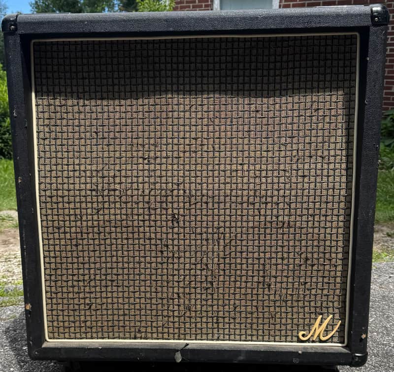 1970s Marshall “Big M” 4x12 Guitar Speaker Cabinet Straight Vintage 1960B 412 image 1