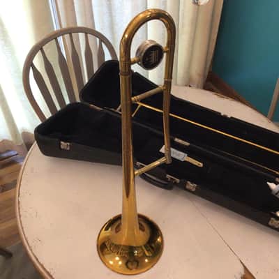 King 606 Student Model Tenor Trombone 1980's - 1990's - Clear-Lacquered Brass image 3