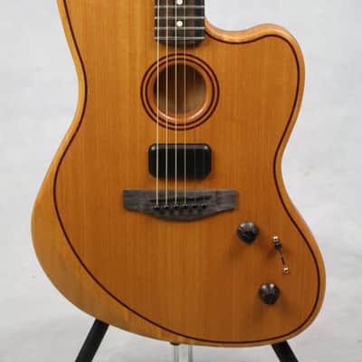 Fender American Acoustasonic Jazzmaster All-Mahogany Ebony Fingerboard Natural w/ Gig Bag image 2