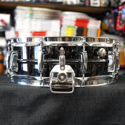 Vintage 1978 Ludwig USA Super Sensitive 5x14" Seamless Brass Snare Drum | Blue-O-Olive Pointy Badge image 14