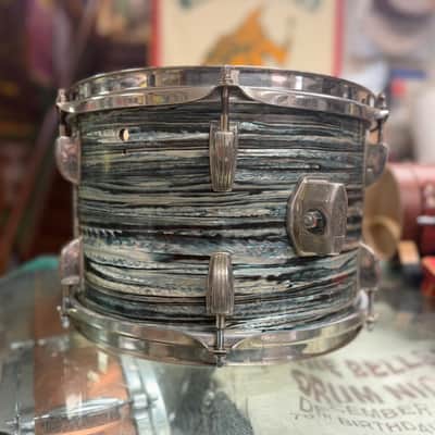 1960s Ludwig 8x12 Tom Tom in Blue Oyster Pearl image 4
