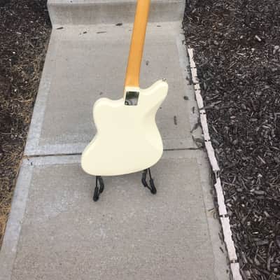 Fender Jazzmaster 1996 Olympic White body / red pick guard Anniversary year image 11