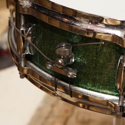 Gretsch 12/14/18/4x14" Round Badge Drum Set - 1950s Green Sparkle image 24