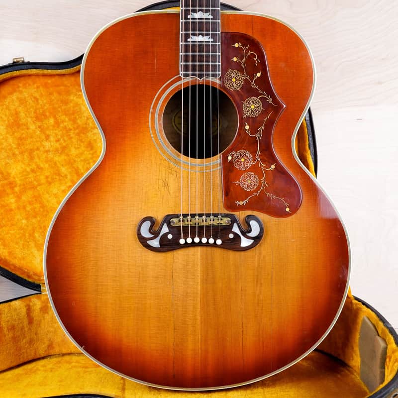 Gibson J-200 1964 Sunburst Vintage Jumbo Acoustic Guitar w/ OHSC