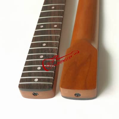 21 fret antik Maple Panggang TL leher gitar dengan fret baja tahan karat untuk Gitar tangan kiri image 5
