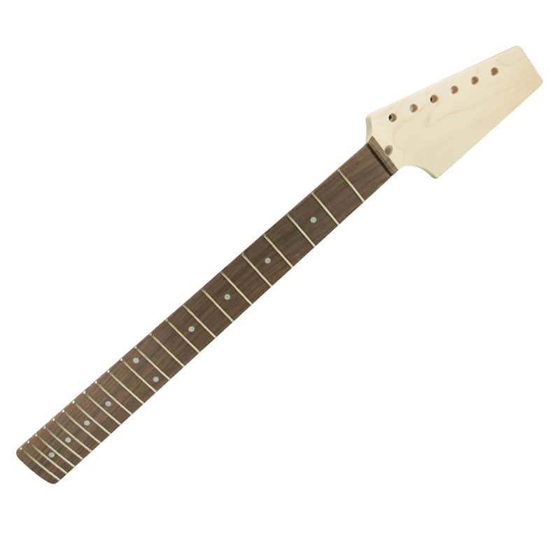 WD Pre-Drilled Paddle Headstock 22 Fret Neck For Fender Stratocaster 22 Fret Neck Pocket Rosewood image 1