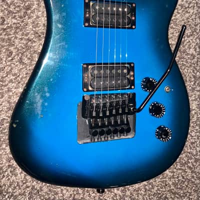 Vintage 1983 Kramer Pacer Blue burst electric guitar made in the usa image 3