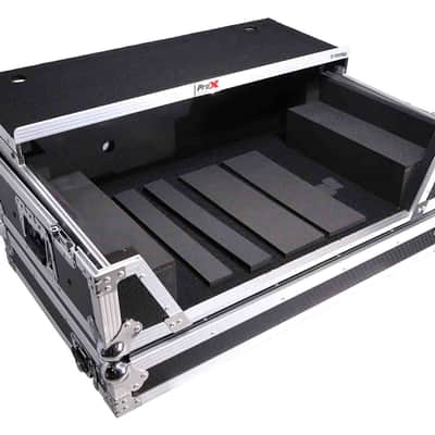 PROX XS-REV71K2U WLT LED ATA Style Flight Case for Pioneer DDJ-REV7 DJ Controller with 2U Rack Space Laptop Shelf Wheels LED image 9