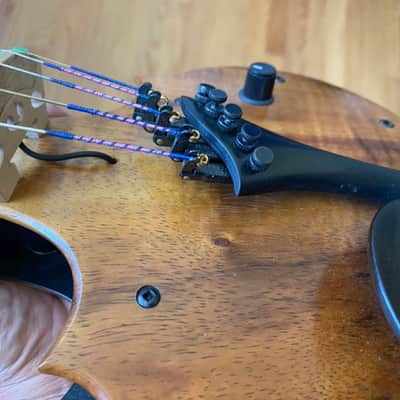 Rare: Tucker Barrett Luma - 5 string electric Violin/Viola - Hawaiian Koa wood image 8