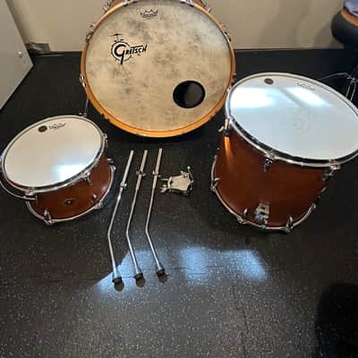 Gretsch Brooklyn 3-Piece Shell Pack with Ahead Cases - Satin Mahogany (24/13/16) image 5