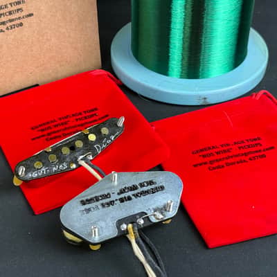 General Vintage Tone Mid 60's  Handwound NOS wire  Pickup set for Telecaster®️ Corona whire NY - Aged image 5
