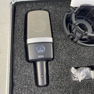 AKG C214 Large Diaphragm Cardioid Condenser Microphone 2010s - Black image 2