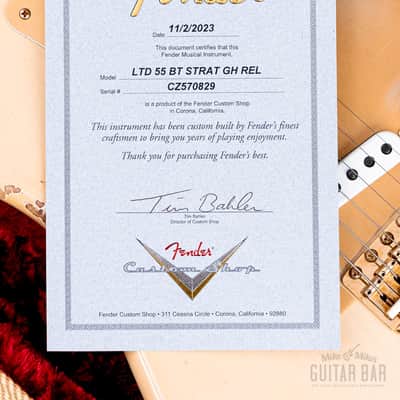 2023 Fender Custom Shop Limited Edition ‘55 Bone Tone Stratocaster Relic Aged Honey Blonde, Mary Kaye w/ Case, CoA image 17