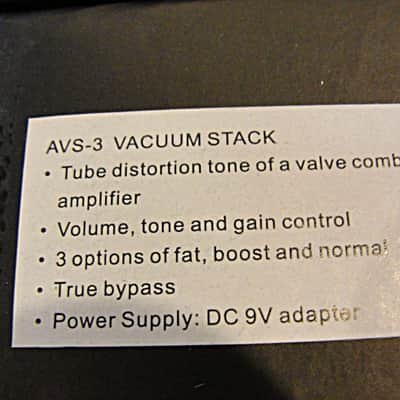 Tom's Line Engineering AVS-3 Vacuum Valve Stack Simulator Guitar Effects Pedal image 9