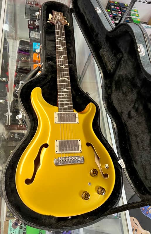 PRS Paul Reed Smith Hollowbody II Piezo Gold Top, Bird Inlay with Case image 1