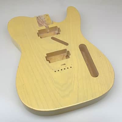 1 PIECE 4lbs BloomDoom Nitro Lacquer Aged Relic Blonde Double Humbucker T-Style Vintage Guitar Body image 2