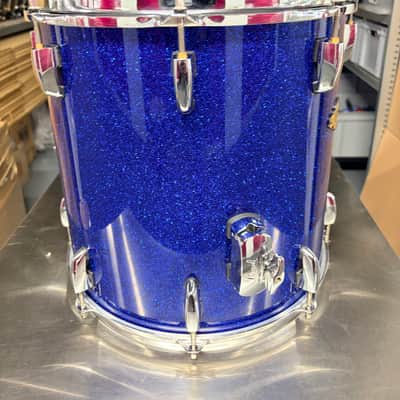Pearl Masters maple legend MPL foortom 14x14” - #Navy Sparkle blue image 6