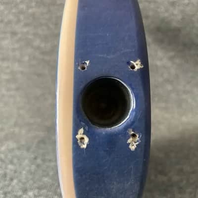 Blue Burst 4 String Mini Guitar Basswood Body with Tiger Maple Top image 5