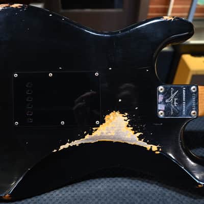 Fender Custom Shop LTD Dual Mag II Stratocaster Relic 2021 - Aged Black over 3-Color Sunburst #3023 image 7