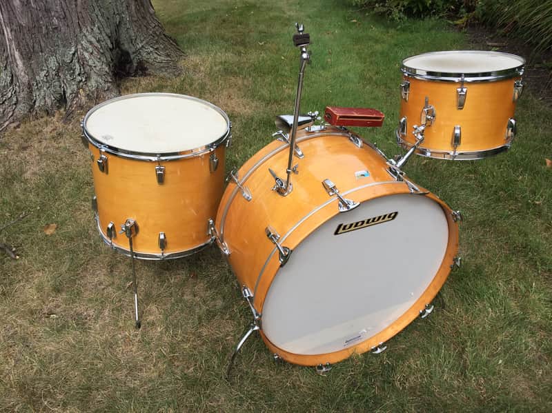 Ludwig 3-ply 1971 Thermogloss Drum Kit 26x14, 14x10, 18x16 image 1