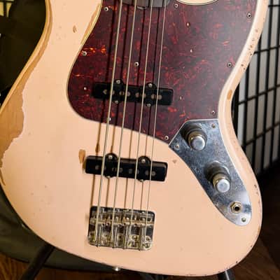 Fender Flea Artist Series Road Worn Signature Jazz Bass 2019- Shell Pink image 7