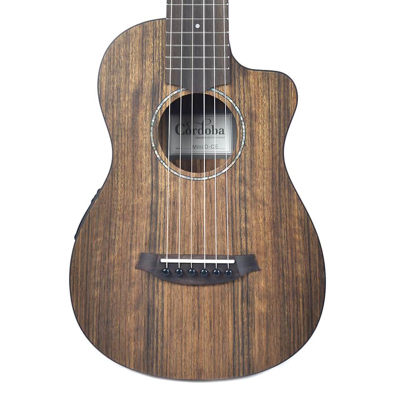 Cordoba Mini O-CE Ovangkol Nylon Travel Guitar w/ Electronics Natural image 1