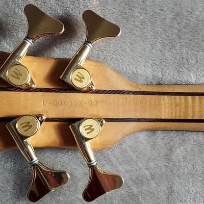 Warwick Streamer Bass Original NOS tuners 4 string 2+2 Made by Gotoh 1990s Gold image 4