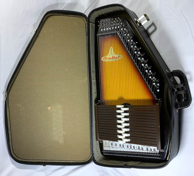Vintage 1978 Rhythm Band 15-Chord 'ChromAharp' Autoharp with Chipboard Case image 1