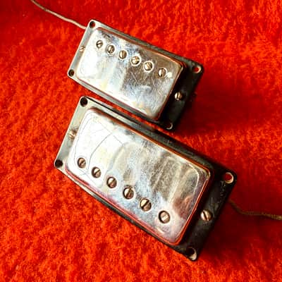 Gibson Patent sticker humbucker pickups c 1967 - Chrome original vintage USA PAF image 1