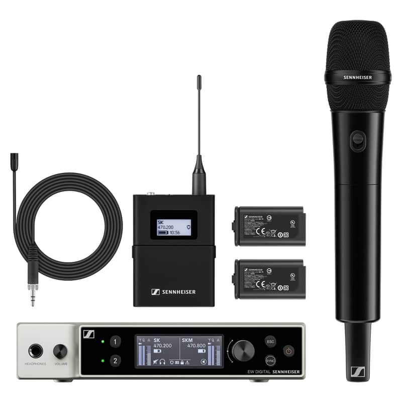 Sennheiser EW-DX MKE 2 / 835-S Set Wireless Microphone System-Q1-9: 470 to 550 MHz *USA Small Business* image 1