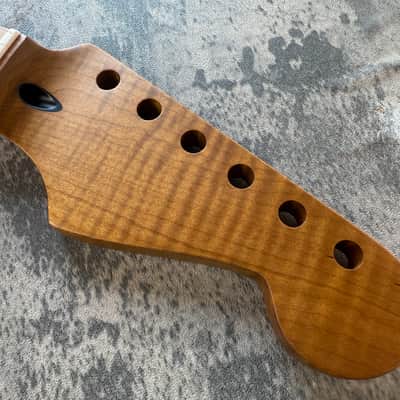 BMC Guitar 5AAAAA FLAME MAPLE Neck Strat® Stratocaster® 22 Fret Roasted With Maple Fingerboard Nitro Lacquer 9.5 Radius STFMM5A #1 image 10