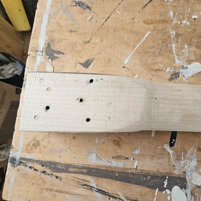 No Brand - 1Homemade other no name Modeled after Fender Jazz Neck 2000 - Wood color image 5