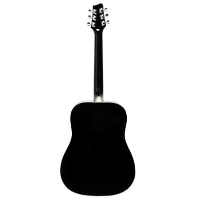 Stagg SA20D BLK Dreadnought Basswood Top Nato Neck 6-String Acoustic Guitar - Black image 2
