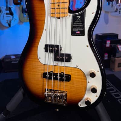 Fender 75th Anniversary American Professional II PJ Precision Bass 2026 - 2-Color Sunburst w/ Case, Free Plek 313 image 6